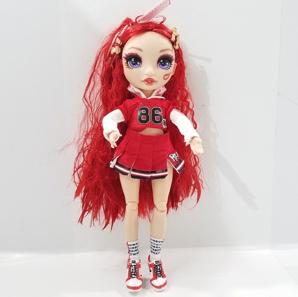L.O.L SURPRISE RAINBOW HIGH CHEER RUBY ANDERSON RED FASHION CHEERLEADER DOLL 10" - Picture 2 of 11